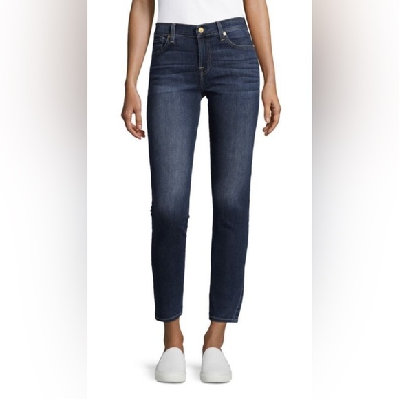 7 FOR ALL MANKIND Gwenevere Washed Jeans - Picture 1 of 8
